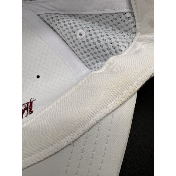 Rawlings Raptor Mesh Snapback Hat White Maroon Embroidery Pro Tag - Picture 8 of 8